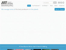 Tablet Screenshot of justmanaging.com